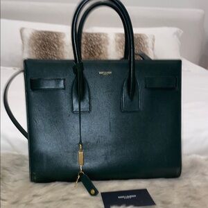 Saint Laurent Forest Green Tote Bag